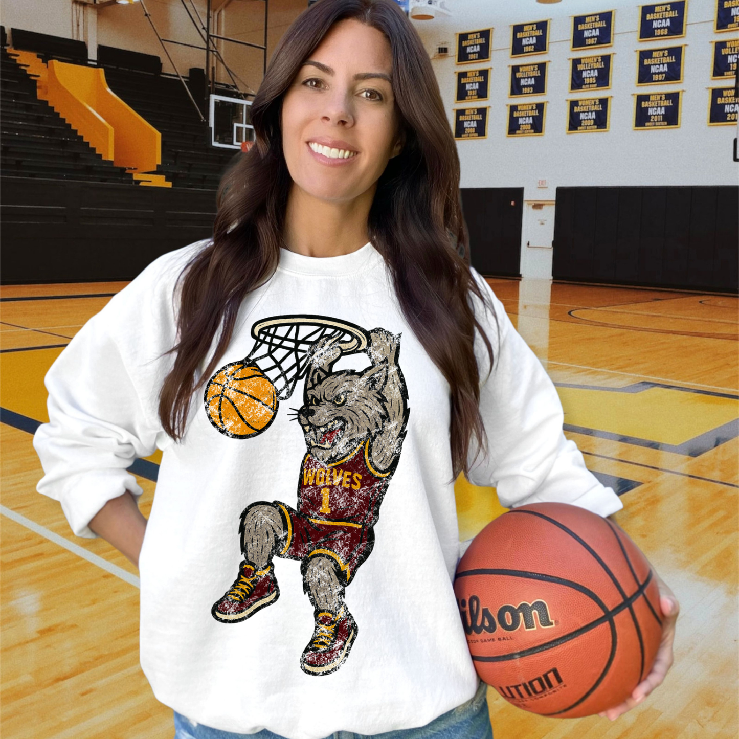 Wolves Maroon Gold DTF Transfer