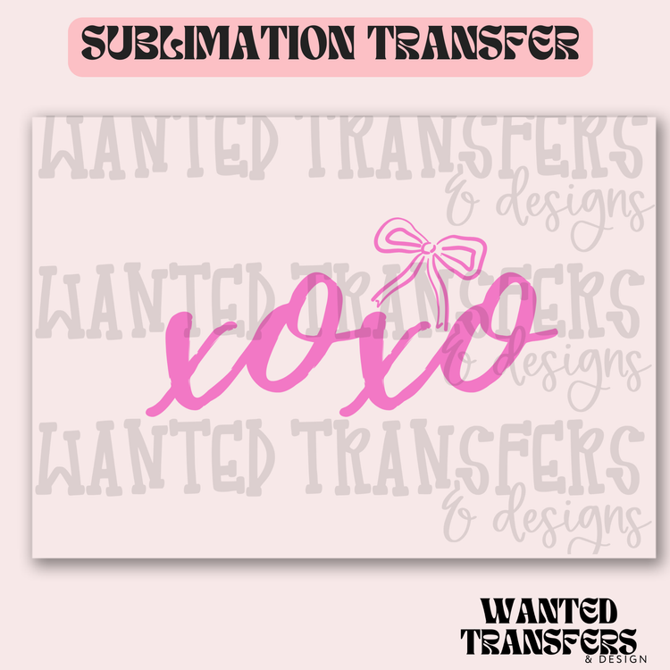 Pink Coquette XOXO Exclusive Sublimation Transfer