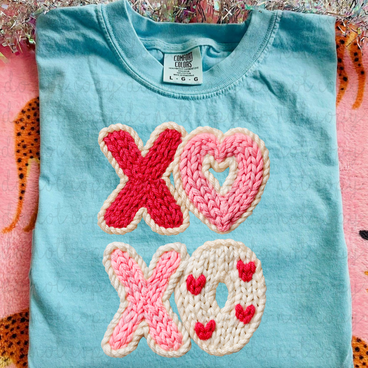 Faux Yarn XOXO DTF Transfer