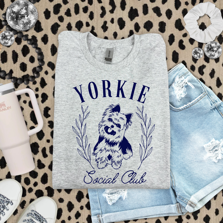 Yorkie Social Club DTF Transfer