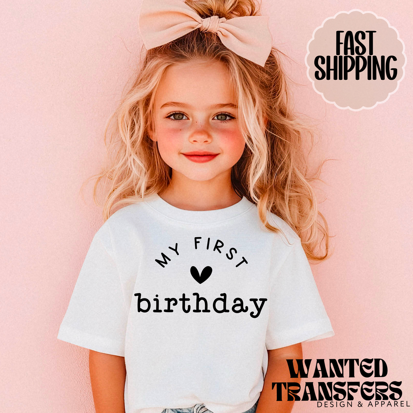 My First Birthday, Girls Birthday Shirt, Tee, Onesie, Birthday Girl, All Ages, Toddler, Youth, Kids Bday, Minimalist