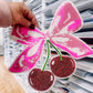 Cherry Coquette Sequin Valentines Chenille Patch