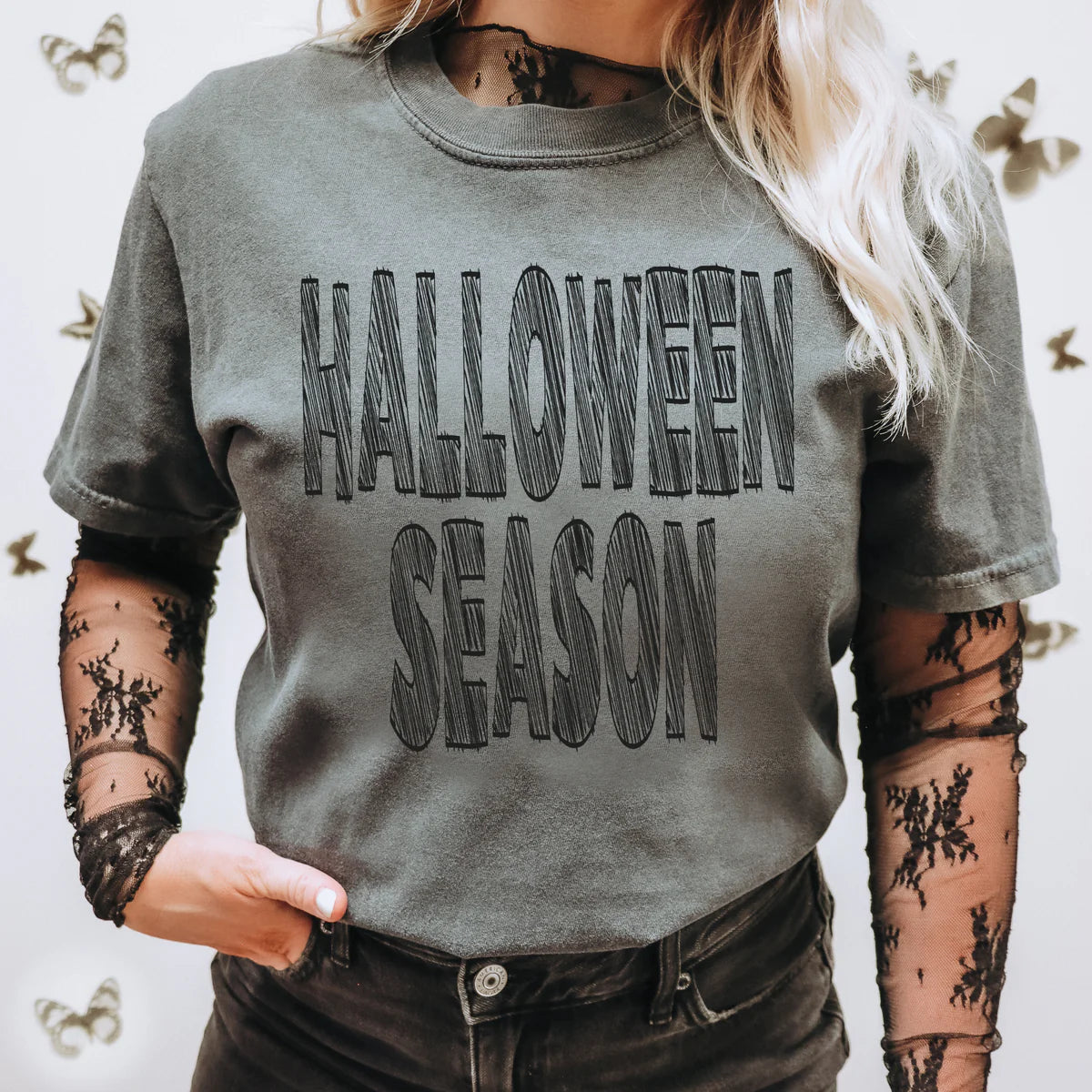 Halloween Season Black Scribble DTF Transfer