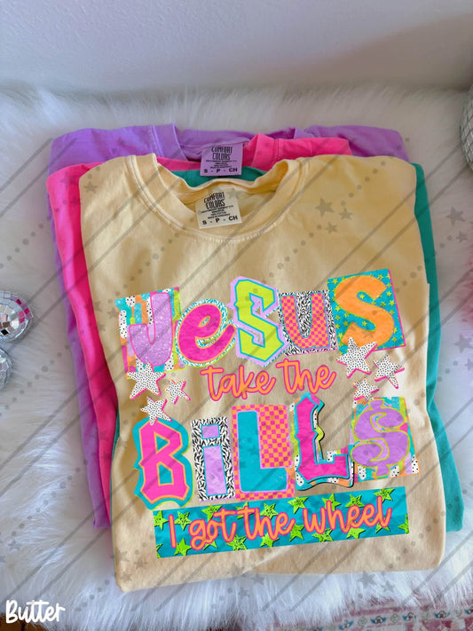 Jesus Take the Bills Retro Faith DTF Transfers