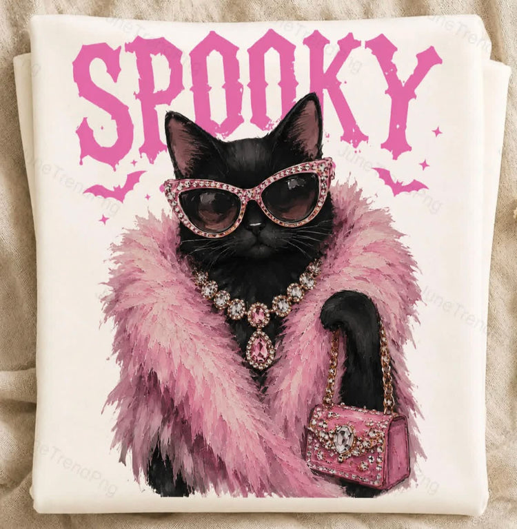 Spooky Cat DTF Transfer