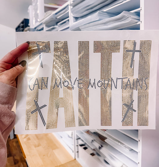 Faith Can Move Mountains Spangle Transfer