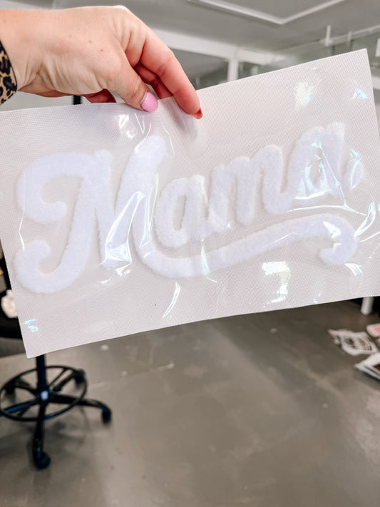Mama White Fuzzy Patch (Adult Size)