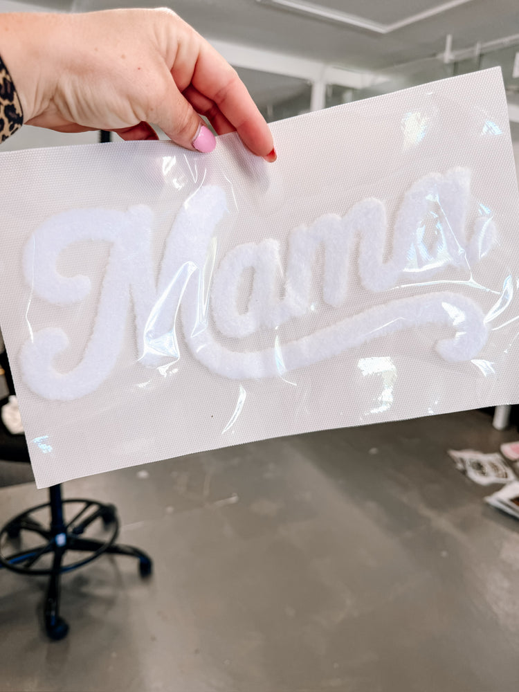 Mama White Fuzzy Patch (Adult Size)