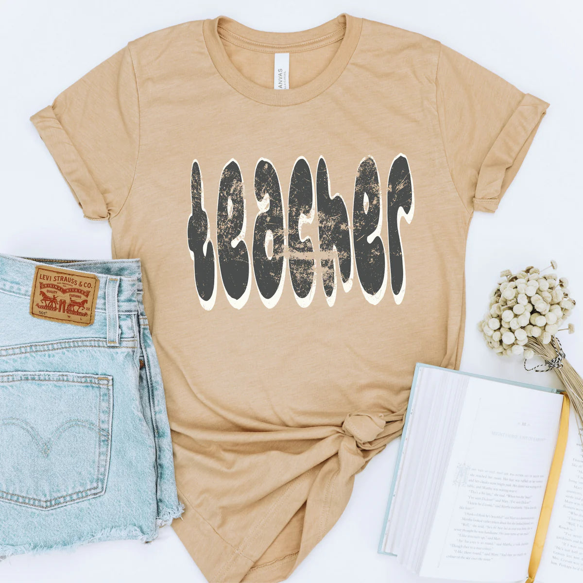 Teacher Retro Distressed DTF Transfer