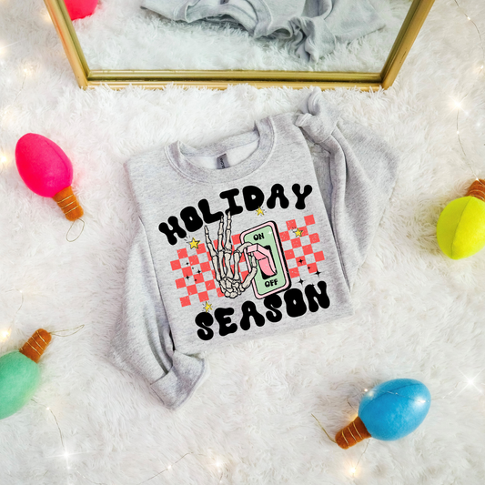 Checkered Holiday Season DTF Transfer