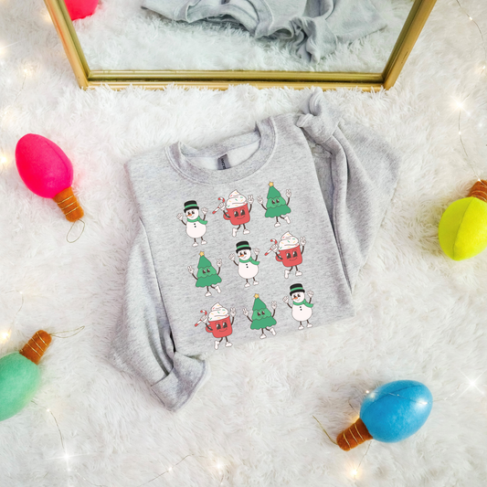 Snowmen Hot Cocoa Trees DTF Transfer