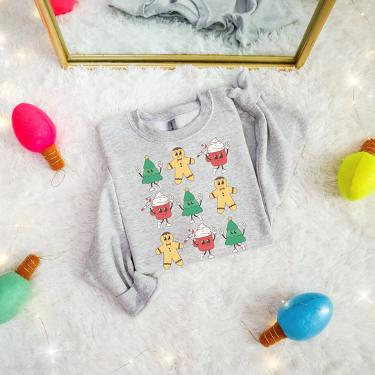 Gingerbread Hot Cocoa Trees DTF Transfer