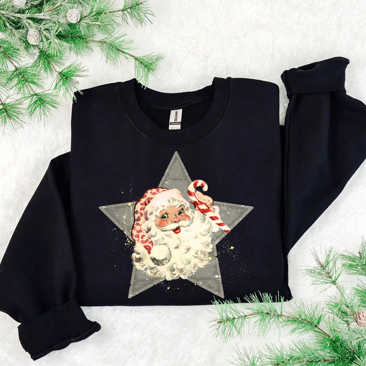 Jolly Santa Star DTF Transfer