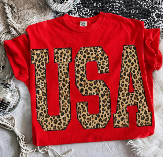Leopard USA 4th of July DTF Transfer