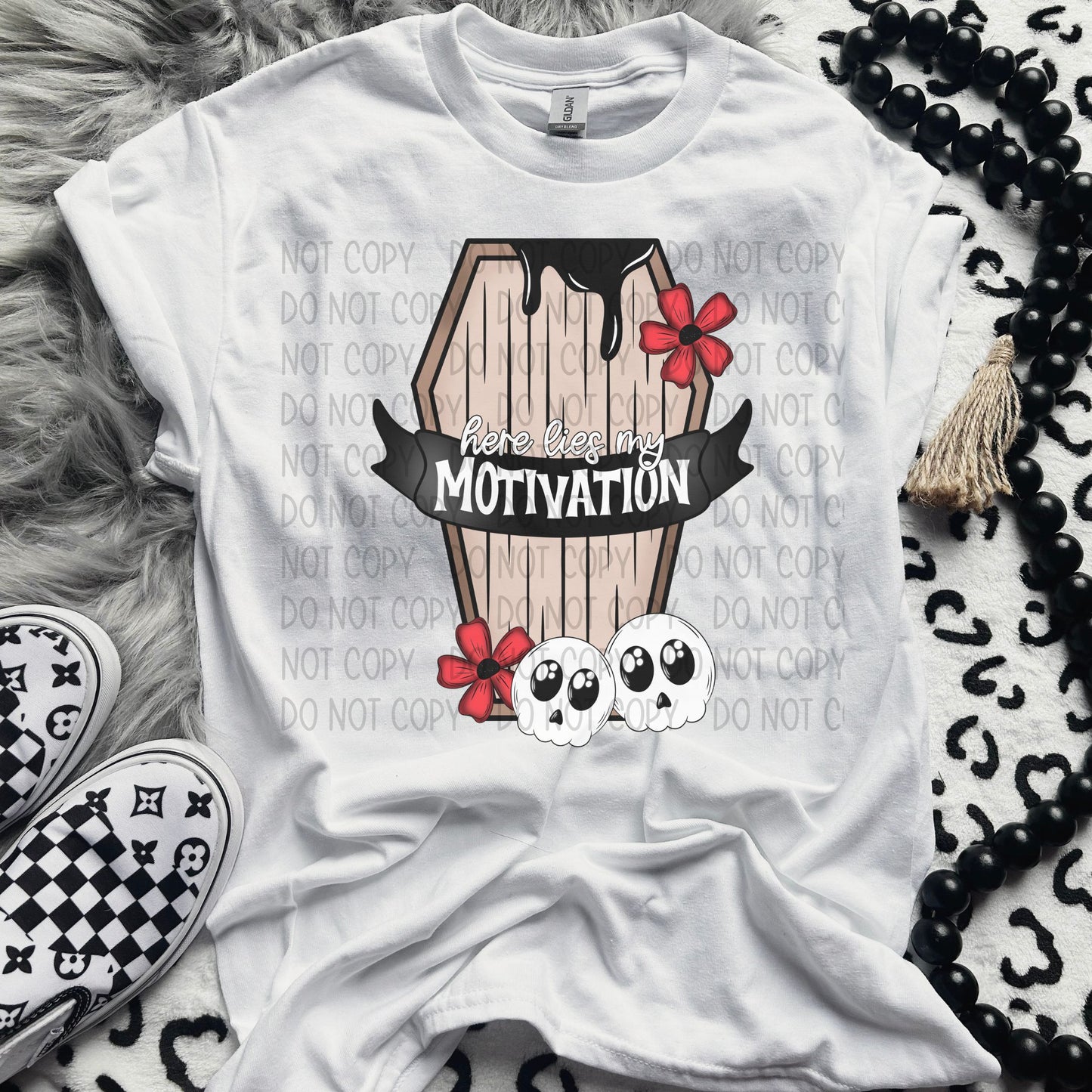 Motivation Coffin Halloween DTF Transfer