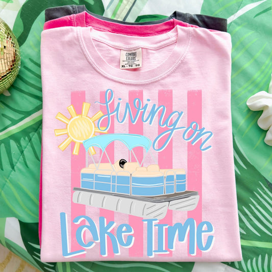 Living On Lake Time DTF Transfer
