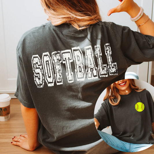 Softball Grunge DTF Transfer (SET with BOTH transfers)