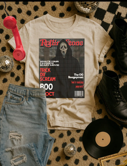 Magazine Scream Halloween DTF Transfer