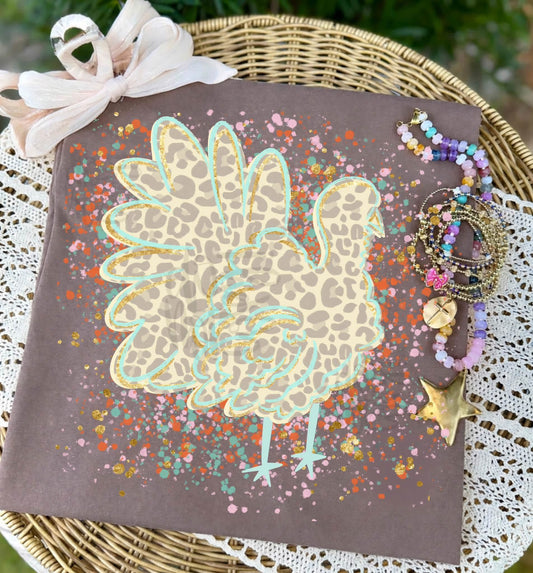 Trendy Leopard Turkey Thanksgiving DTF Transfer
