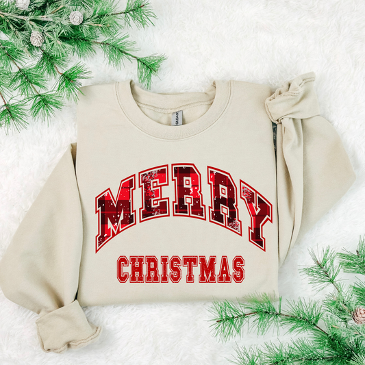 Buffalo Plaid Merry Christmas DTF Transfer