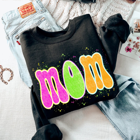 Neon Mom DTF Transfer