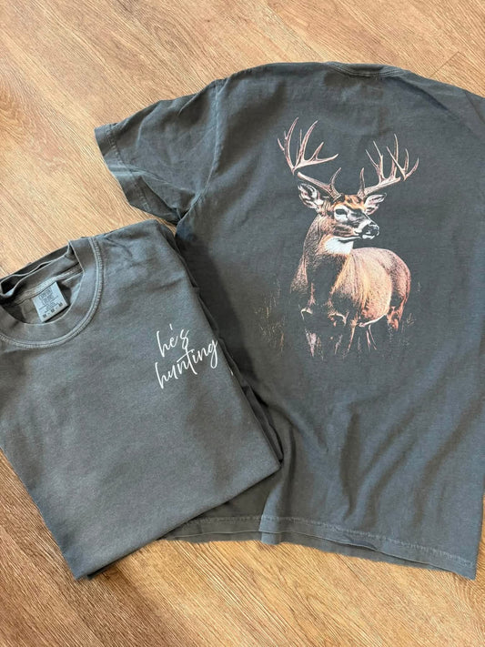 He’s Hunting Deer DTF Transfer (includes pocket and back)