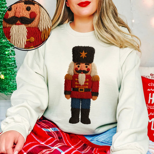 Faux Yarn Nutcracker DTF Transfer