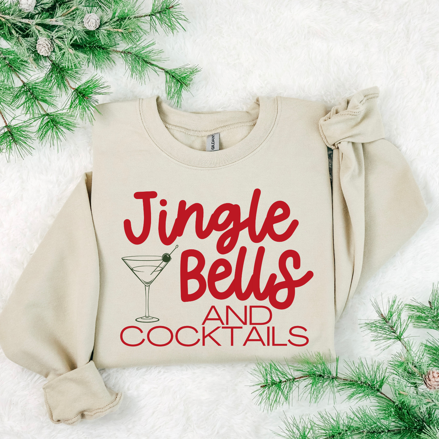 Jingle Bells And Cocktails DTF Transfer