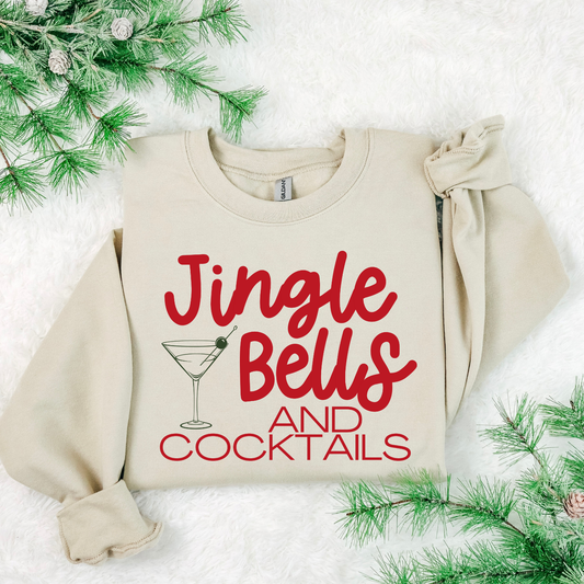 Jingle Bells And Cocktails DTF Transfer