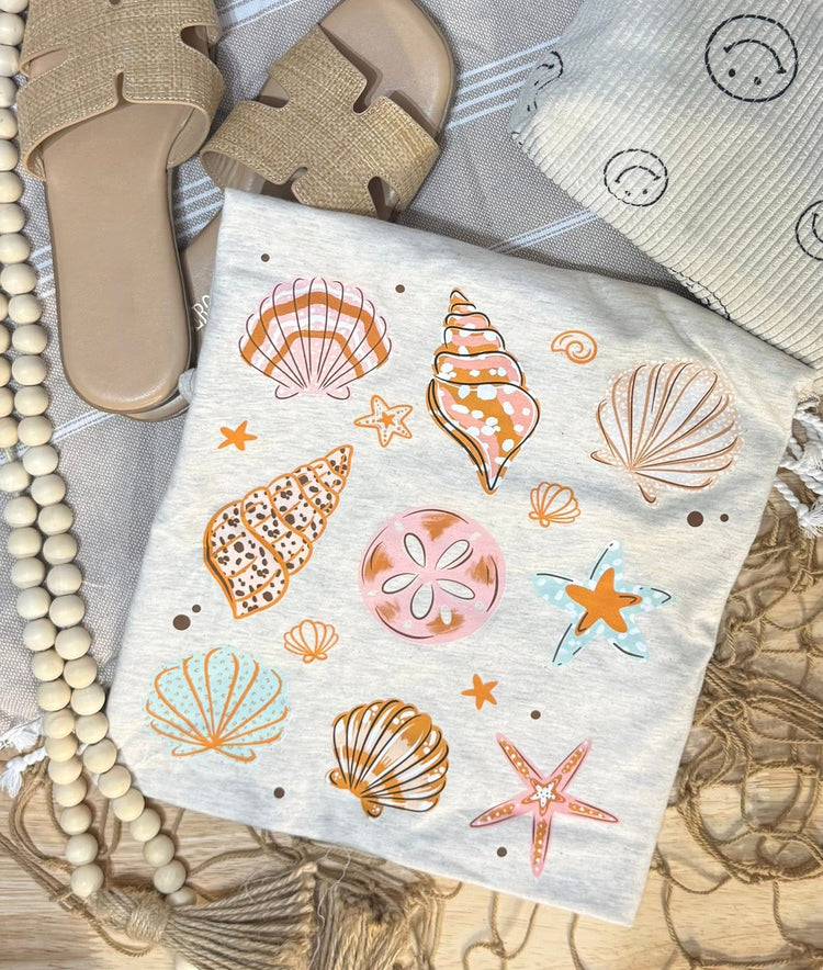 Seashell Summer Collage DTF Transfers