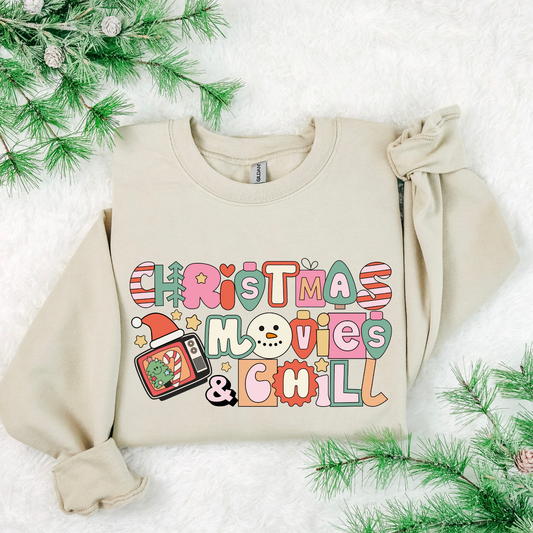 Christmas Movies & Chill DTF Transfer