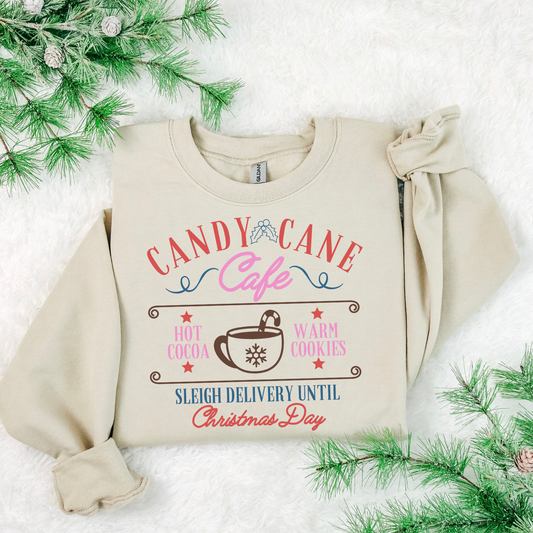 Candy Cane Cafe DTF Transfer