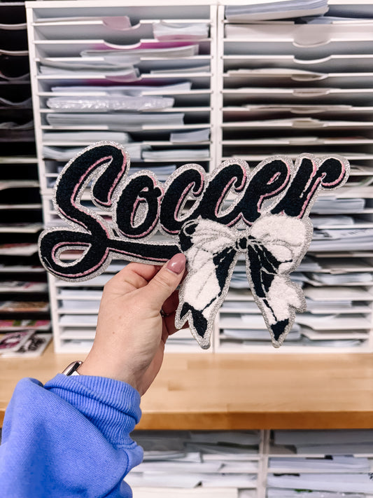 Soccer Coquette Chenille Patch