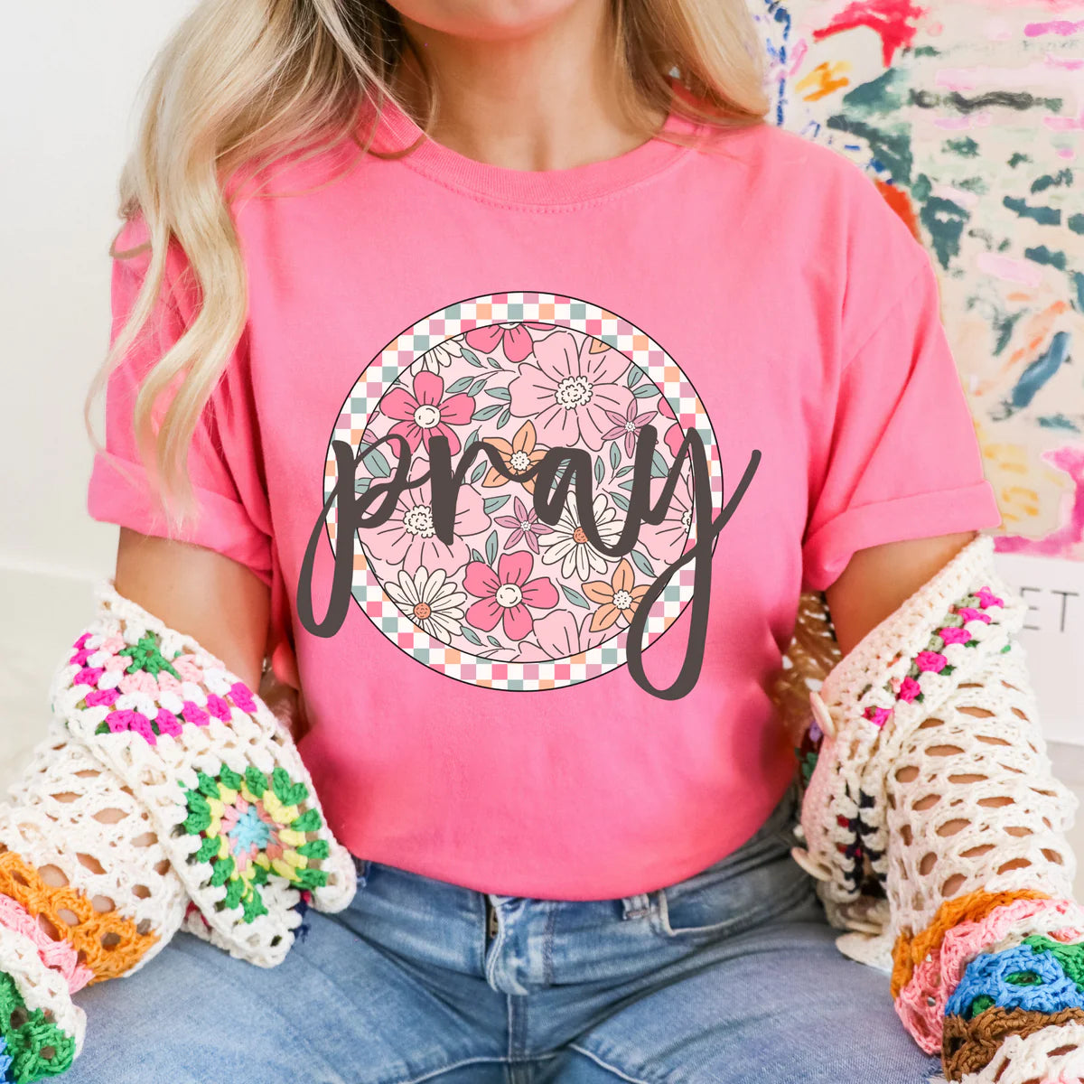 Spring Floral Pray Faith DTF Transfer