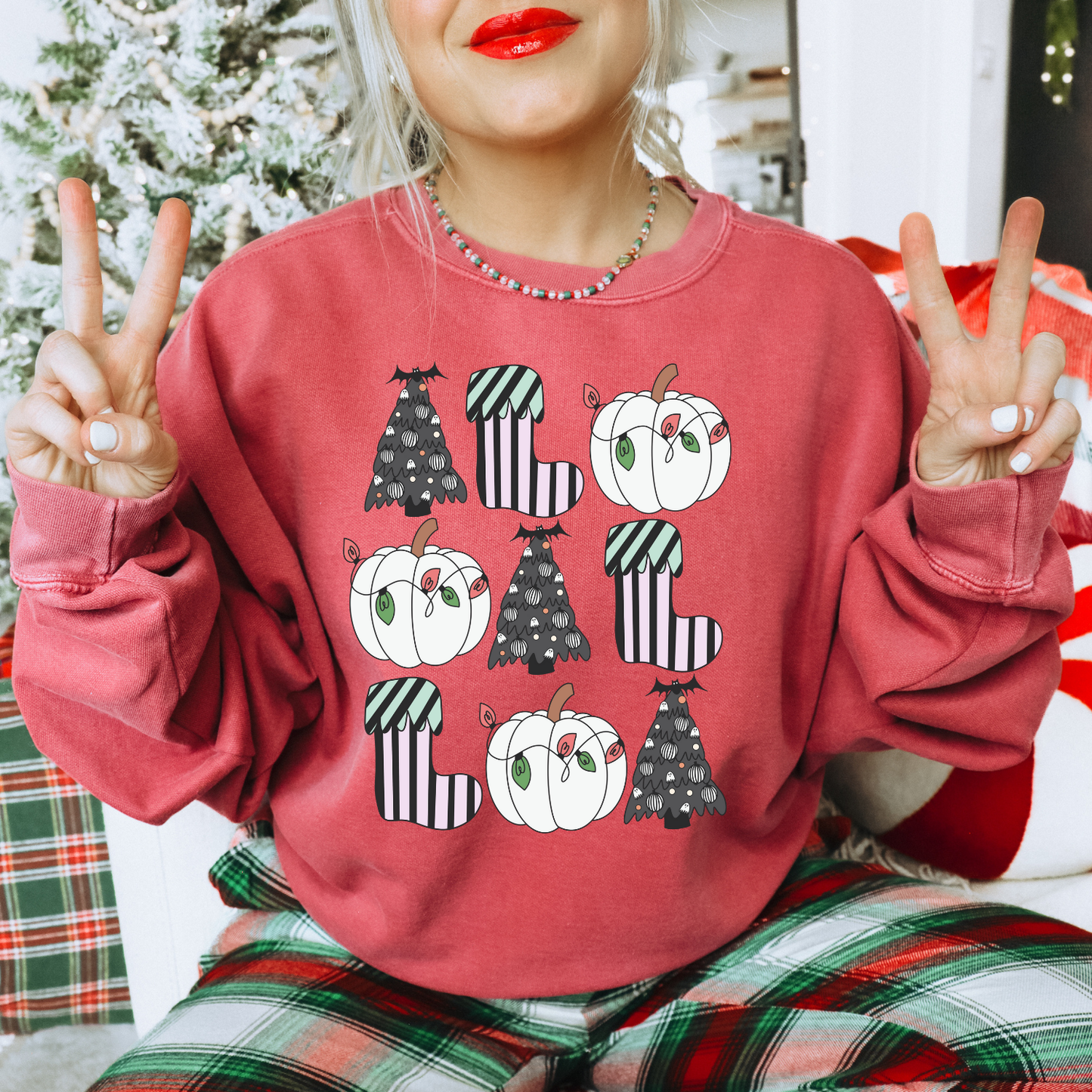 Spooky Christmas Collage DTF Transfer