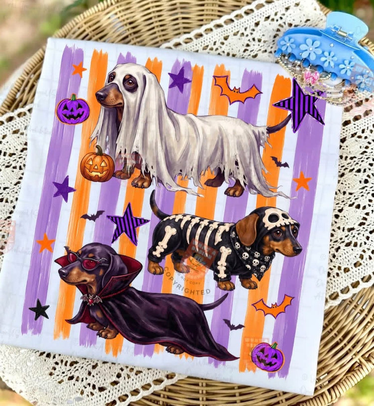 Weenie Dog Halloween DTF Transfer