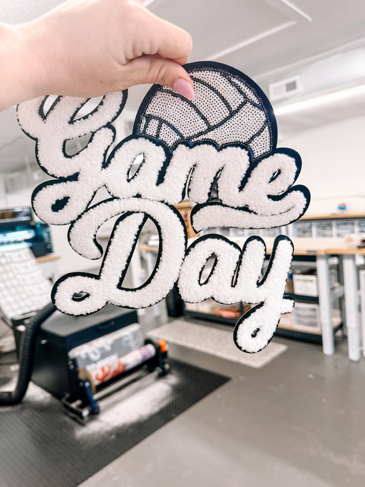 Game Day Volleyball Chenille Patch