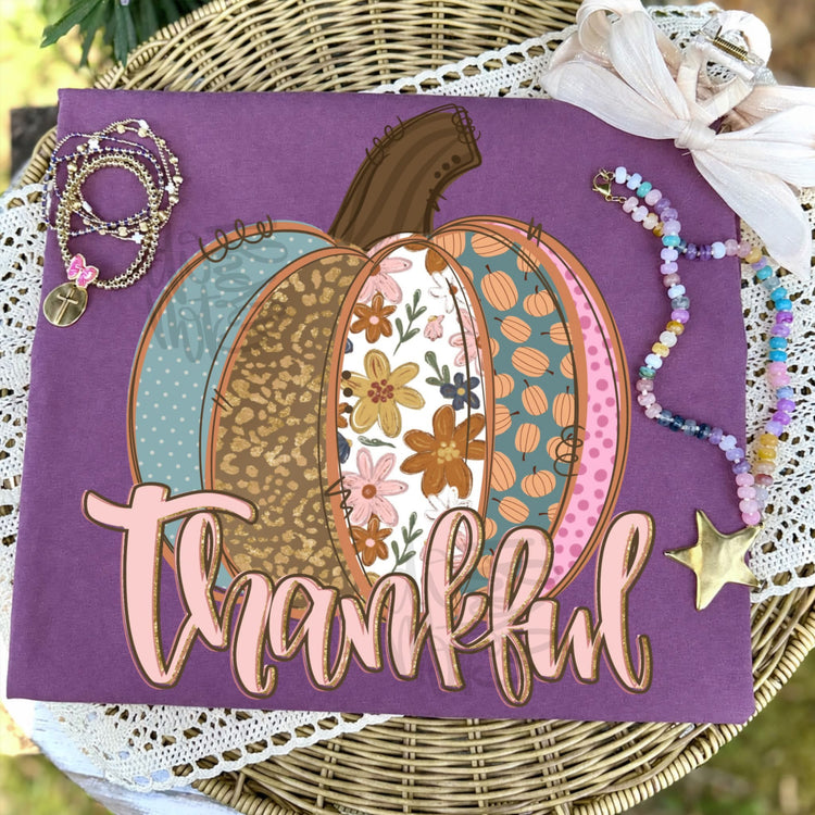 Pumpkin Thankful Thanksgiving DTF Transfer