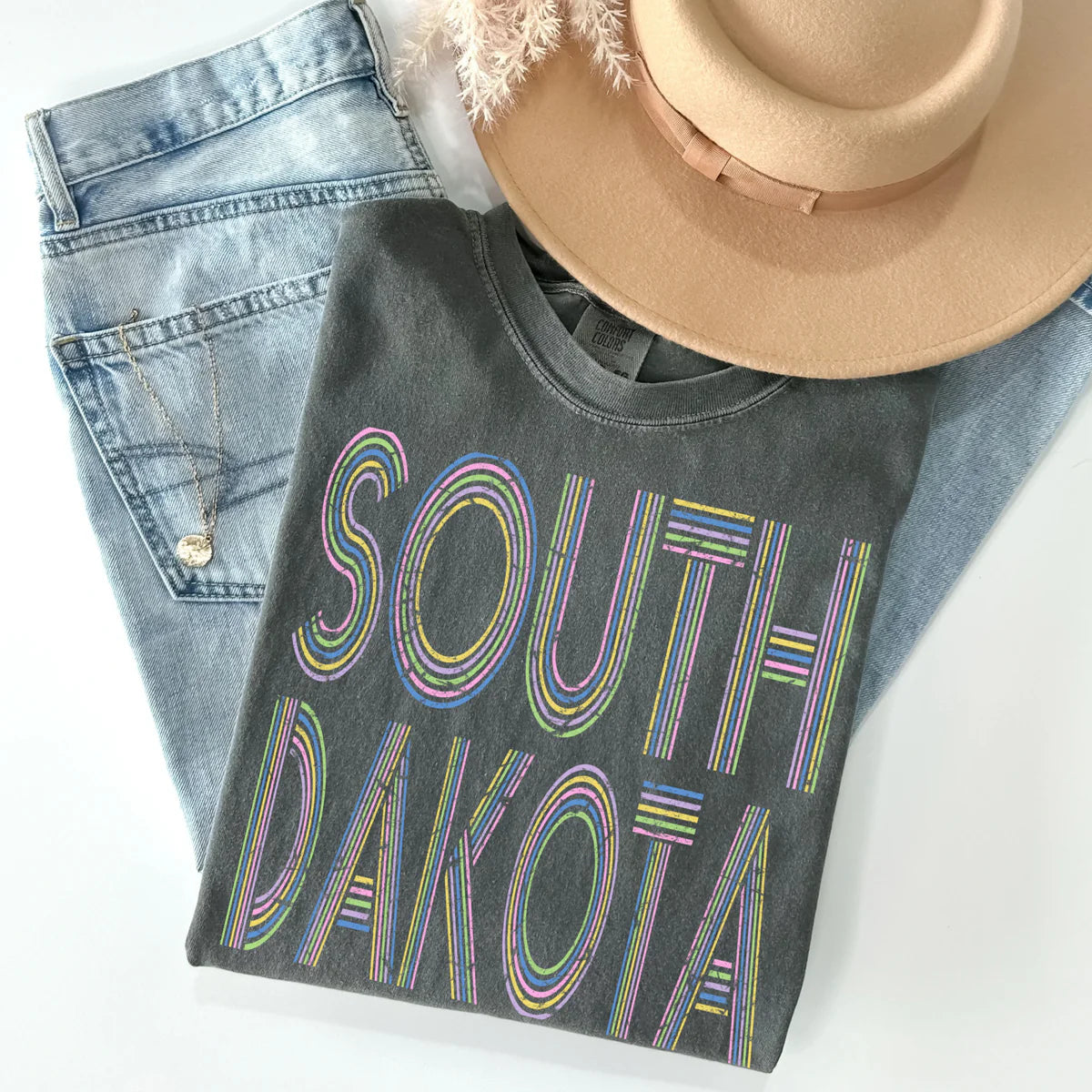 South Dakota Retro Lines DTF Transfer