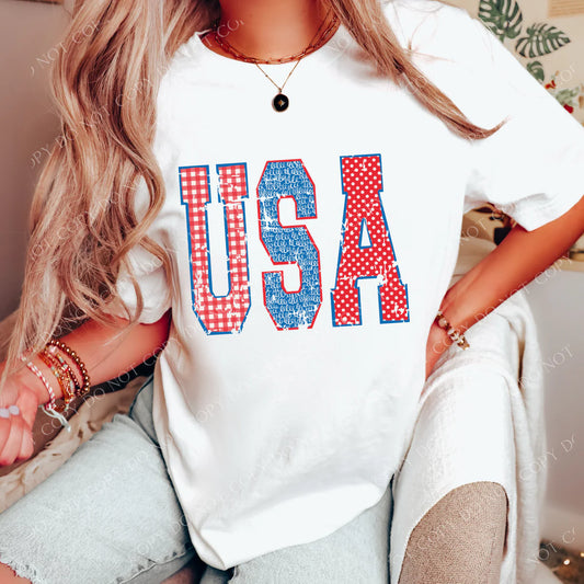 Distressed USA DTF Transfer