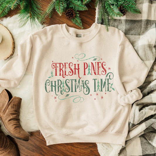 Fresh Pines & Christmas Time DTF Transfer