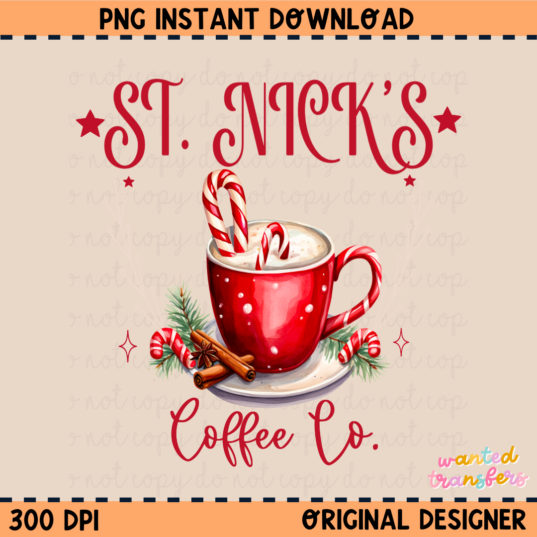 St. Nick's Coffee Co.  PNG Digital Download