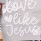 Jesus Loves Me White Fuzzy Patch (Adult Size)