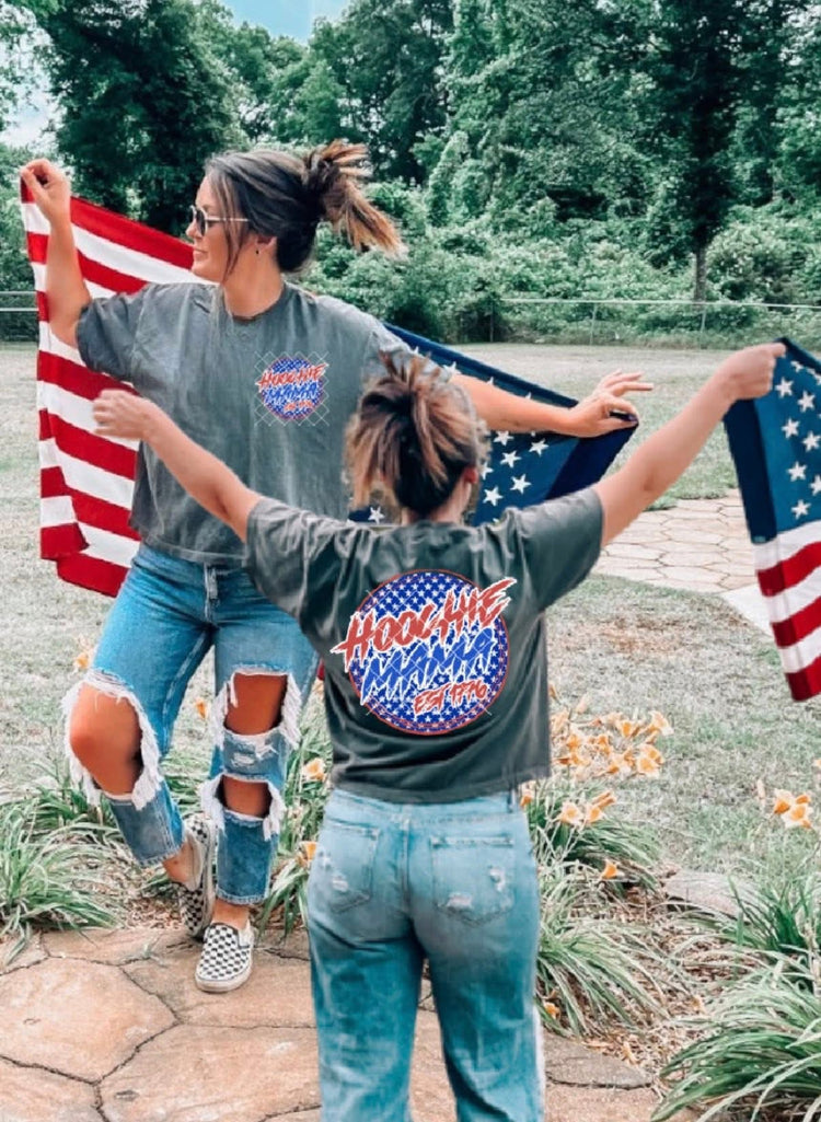 Hoochie Mama 4th of July DTF Transfer (Front Pocket + Back)