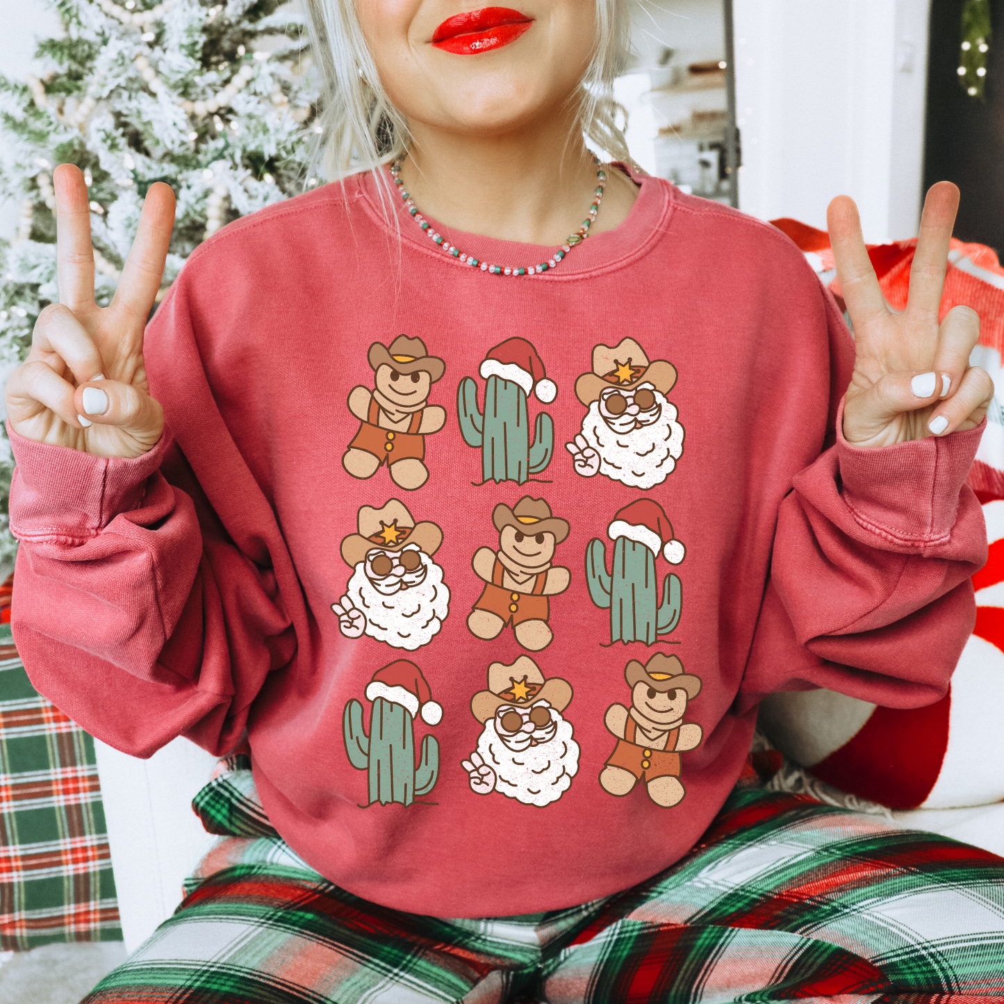 Western Christmas Collage DTF Transfer