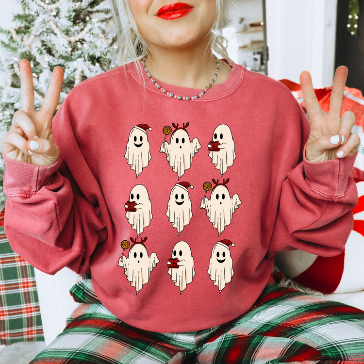 Christmas Ghost Collage DTF Transfer