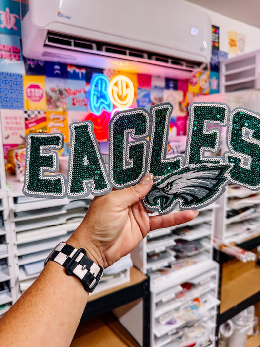 Eagles Sequin Chenille Patch (Adult Size) MM