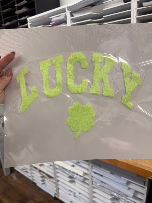 Lucky Varsity Fuzzy Patch (Adult Size)