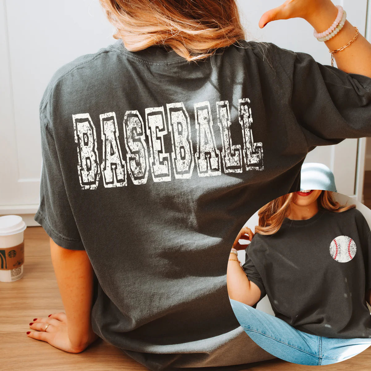 Baseball Grunge DTF Transfer (SET with BOTH transfers)