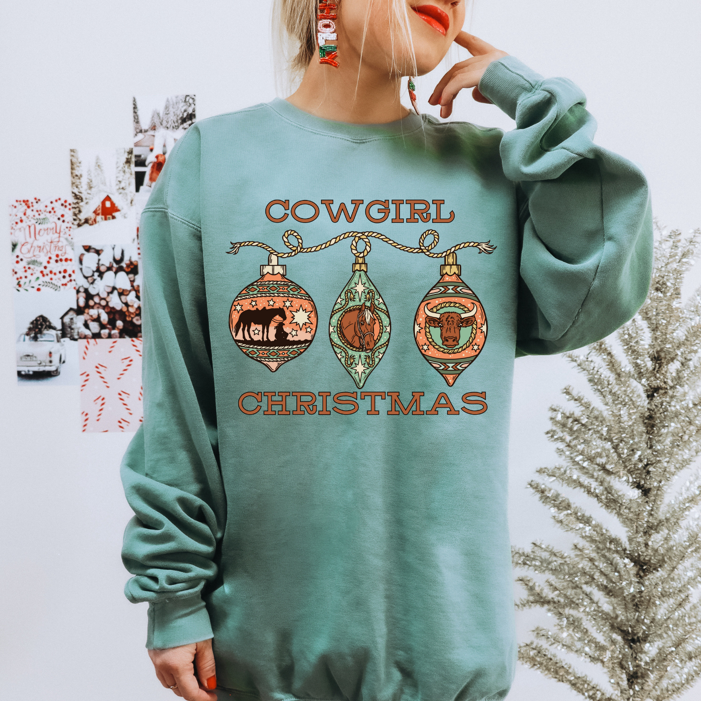 Cowgirl Christmas DTF Transfer